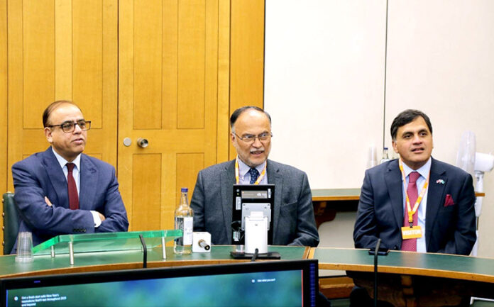Strengthening Pakistan-UK Ties: Minister for Planning Ahsan Iqbal engages with British Parliamentarians at Portcullis House, Westminster