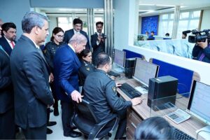 Prime Minister Muhammad Shehbaz Sharif visits the state-of-the-art facility of FBR's Faceless Customs Assessment System at South Asia Pakistan Terminal