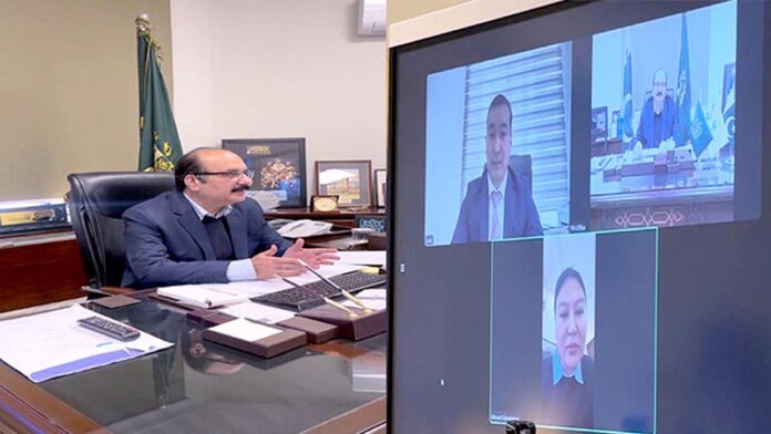 Chairman Prime Minister's youth programme Rana Mashhod Ahmed Khan in a video call with the Krygyz Minister for culture to invite him for Caya youth summit 2025