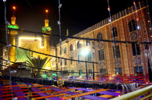 An illuminated view of Qadamgah Mola Ali during Yom-e-Wiladat of Hazrat Ali (R.A).