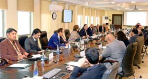 Federal Minister for Finance and Revenue, Senator Muhammad Aurangzeb chairs the second meeting of the Prime Minister's Committee on Social Impact Financing at the Finance Division