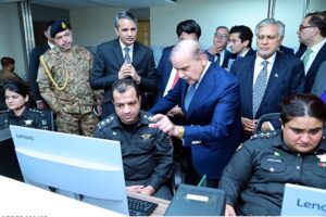 Prime Minister Muhammad Shehbaz Sharif visits the state-of-the-art facility of FBR's Faceless Customs Assessment System at South Asia Pakistan Terminal