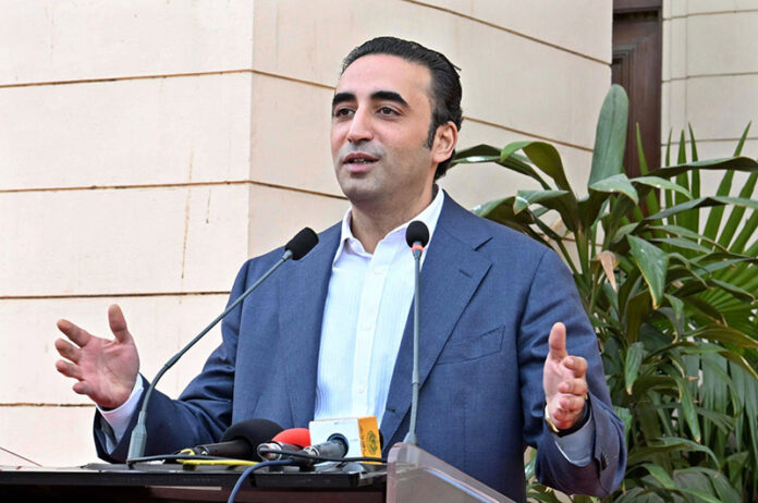 Chairman Pakistan Peoples Party Bilawal Bhutto Zardari addressing during a special ceremony at the Sindh Assembly to commemorate the convening of Pakistan's first Constituent Assembly on August 11, 1947, by Quaid-e-Azam Muhammad Ali Jinnah