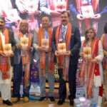 Intellectual writers and poets on launching of book during 10th Hyderabad literature festival at Sindh museum