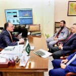 Federal Minister for Finance and Revenue Senator Muhammad Aurangzeb holds a meeting with Yousaf Hussain, President of the Overseas Investors Chamber of Commerce & Industry (OICCI), who called on the Minister at Finance Division