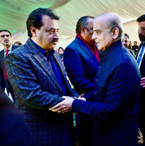 Prime Minister Muhammad Shehbaz Sharif meets with Hurriyat leaders on the occasion of foundation laying ceremony of Daanish School.