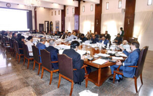 Sindh Chief Minister Syed Murad Ali Shah presides over a cabinet meeting at CM House