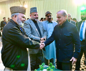 Prime Minister Muhammad Shehbaz Sharif meets with Hurriyat leaders on the occasion of foundation laying ceremony of Daanish School.