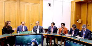 Strengthening Pakistan-UK Ties: Minister for Planning Ahsan Iqbal engages with British Parliamentarians at Portcullis House, Westminster