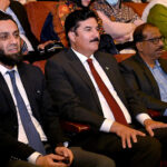 Federal Minister for Information and Broadcasting, Atta Tarar and Governor Khyber-Pakhtunkhwa, Faisal Karim Kundi attend the Musical Session during Dinner in honor to the CAYA delegates 2025 organized by Pakistan National Council of Arts
