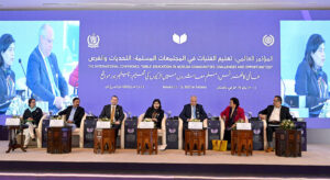 Panel discussion during the session themed ‘’Women's Education Obstacles and Solutions" at the International Conference on Girls' Education 2025 at a local hotel