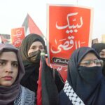 A large number of Participants, including women and children, to express solidarity and raise slogans in support of Palestinians during the Gaza Million March at Sea View
