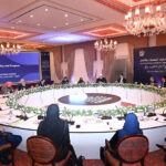 A roundtable discussion session on "Girls and Higher Education: Reality and Prospects," chaired by Prof. Sami Mohammed Rabie Al-Sharif, Secretary General of the League of Islamic Universities of Egypt, during the International Conference on Girls' Education 2025 at a local hotel