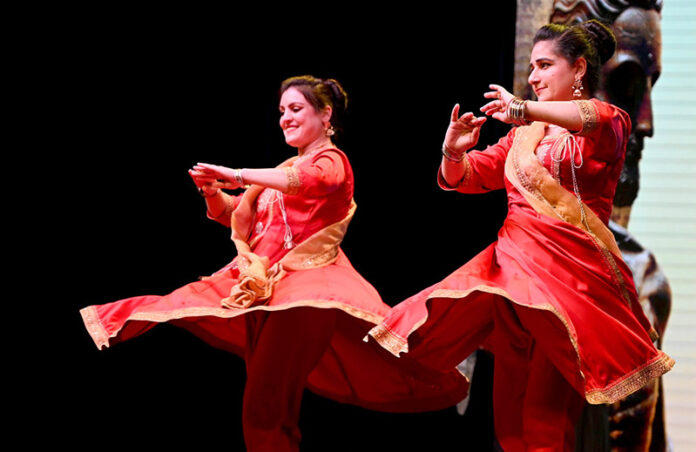 Artists performing folk dance at the musical session during the Dinner in honor of the CAYA delegates 2025 organized by Pakistan National Council of Arts