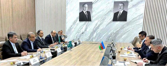 Federal Minister for Communications, Privatization & Board of Investment Abdul Aleem Khan in a meeting with Minister of Transport of Azerbaijan