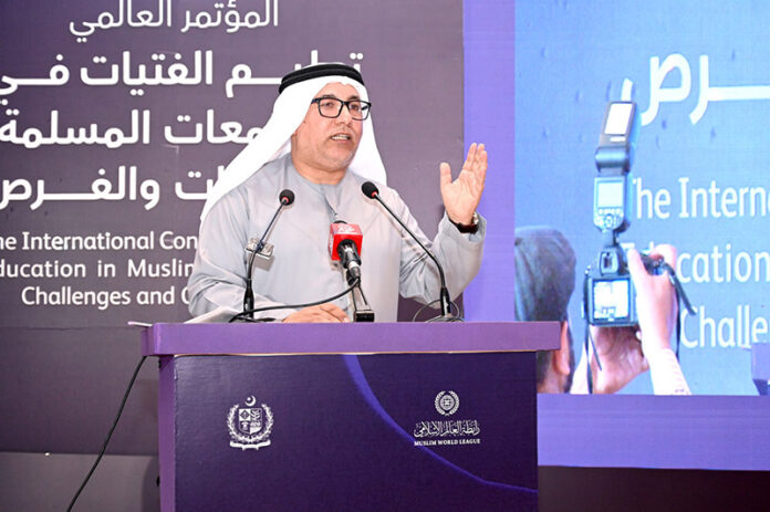 Secretary General of the World Muslim Communities Council, United Arab Emirates, Dr. Muhammad Hamleili Boujemaa Al-Bashari, speaking during the session themed 