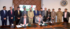 Signing ceremony between DP World, National Logistic Cell (NLC) and Pakistan Railways organised by SIFC