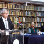 Advisor Development National Command Authority Lt Gen (R) Khalid Ahmed Kidwai addressing a seminar at Pakistan Institute of International Affairs Karachi