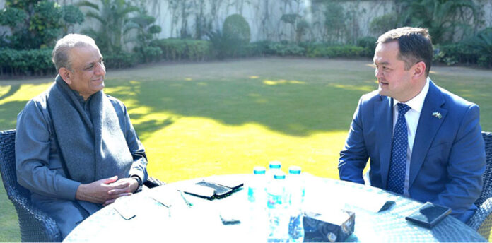 Ambassador of Uzbekistan, Alisher Tukhtaev calls on Federal Minister of Board of Investment, Privatization and Communication Abdul Aleem Khan
