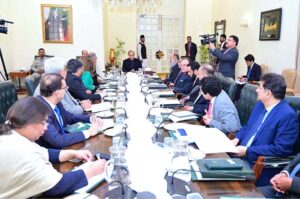 A delegation of the Pakistan Business Council calls on Prime Minister Muhammad Shehbaz Sharif