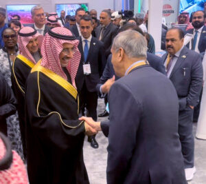 Saudi Minister of Industry and Mineral Resources, Mr. Bandar Ibrahim Alkhorayef visits the Pakistan Pavilion during FMF 2025.