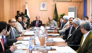 Federal Minister for Housing and Works, Mian Riaz Hussain Pirzada chairing the second meeting of the Task Force for development of housing sector.