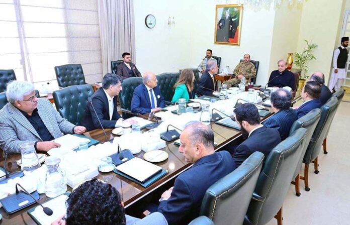 A delegation of the Pakistan Business Council calls on Prime Minister Muhammad Shehbaz Sharif