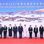 President Asif Ali Zardari in a group photo with the Heads of States/Governments attending the Opening Ceremony of the 9th Asian Winter Games 2025