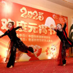 Artists performing in a celebration event for the Chinese New Year, especially for the Lantern Festival at Local hotel