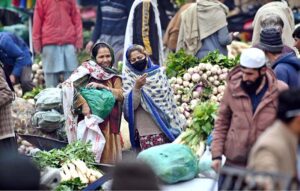 People are busy purchasing fruits and vegetables at the Fruit and Vegetable Market in connection with the upcoming holy fasting month of Ramzanul Mubarak.