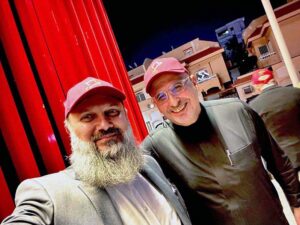Federal Minister for Commerce Jam Kamal Khan and Albaik owner Rami Abu Ghazala capture a moment together as they discuss Albaik's upcoming expansion into Pakistan
