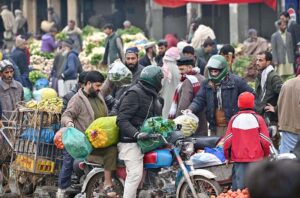 People are busy purchasing fruits and vegetables at the Fruit and Vegetable Market in connection with the upcoming holy fasting month of Ramzanul Mubarak.