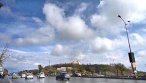 A beautiful view of clouds hovering in the sky after rainfall in the Federal Capital.