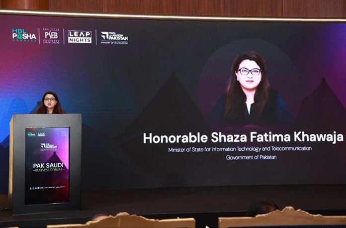 Minister of State for Information Technology and Telecommunications Shaza Fatima Khawaja attended the Pak-Saudi Business Forum in Riyadh. Along with her H.E Deemah Al Yahya, Secretary General DCO and Ambassador of Pakistan to KSA