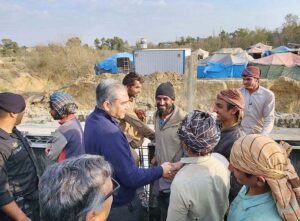 Interior Minister Mohsin Naqvi inspecting F-8 Jinnah Avenue Interchange Project.