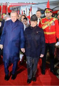 Prime Minister Muhammad Shehbaz Sharif receive the President of Turkiye H.E. Recep Tayyip Erdogan upon his arrival for his two day official visit of Pakistan