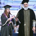 Vice Chancellor of LUMHS Prof. Dr. Ikram Din Ujjan awarding degrees among the successful students during 20th Annual Convocation of Liaquat University of Medical and Health Sciences