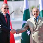 Prime Minister Muhammad Shehbaz Sharif welcomes the President of Turkiye H.E. Recep Tayyip Erdogan at PM House