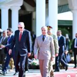 Prime Minister Muhammad Shehbaz Sharif welcomes the President of Turkiye H.E. Recep Tayyip Erdogan at PM House