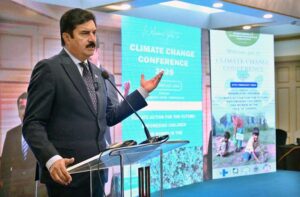 Governor KP Faisal Karim Kundi addresses the Seminar on Climate Action for the Future "Empowering Children and Women in the Face of Change" at local hotel in Federal Capital.
