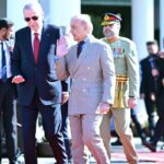 Prime Minister Muhammad Shehbaz Sharif welcomes the President of Turkiye H.E. Recep Tayyip Erdogan at PM House
