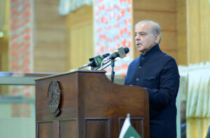Prime Minister Muhammad Shehbaz Sharif addresses the AJK Legislative Assembly on Kashmir Solidarity Day.