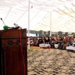 Federal Minister for Housing and works Mian Riaz Hussain Pirzada is addressing the 71st Founder’s Day at the Sadiq Public School