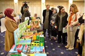 Ms. Helema Paust First Secretary Development Cooperation German Embassy addresses the Seminar on Climate Action for the Future "Empowering Children and Women in the Face of Change" at local hotel in Federal Capital.
