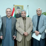 Group photo of new IPP Punjab office bearers with Party President & Federal Minister Abdul Aleem Khan