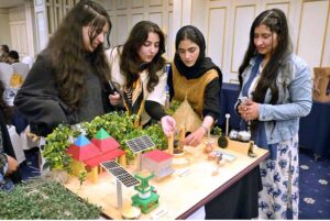 Ms. Helema Paust First Secretary Development Cooperation German Embassy addresses the Seminar on Climate Action for the Future "Empowering Children and Women in the Face of Change" at local hotel in Federal Capital.