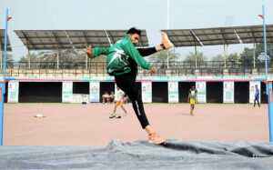 Players in action during ‘Khelta Punjab’ Inter-Division Games 2025 at Punjab Stadium