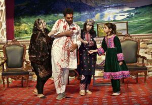 Artists performed in a stage drama titled 'Aa Mery Kashmir' at the Sargodha Arts Council in connection with 'Kashmir Solidarity Day' late Wednesday night.