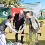Prime Minister Muhammad Shehbaz Sharif and the President of Turkiye H.E. Recep Tayyip Erdogan plant a sapling at PM House