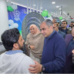 Federal Minister for Interior Mohsin Naqvi inaugurating new passport office at NADRA Center on Peco Road